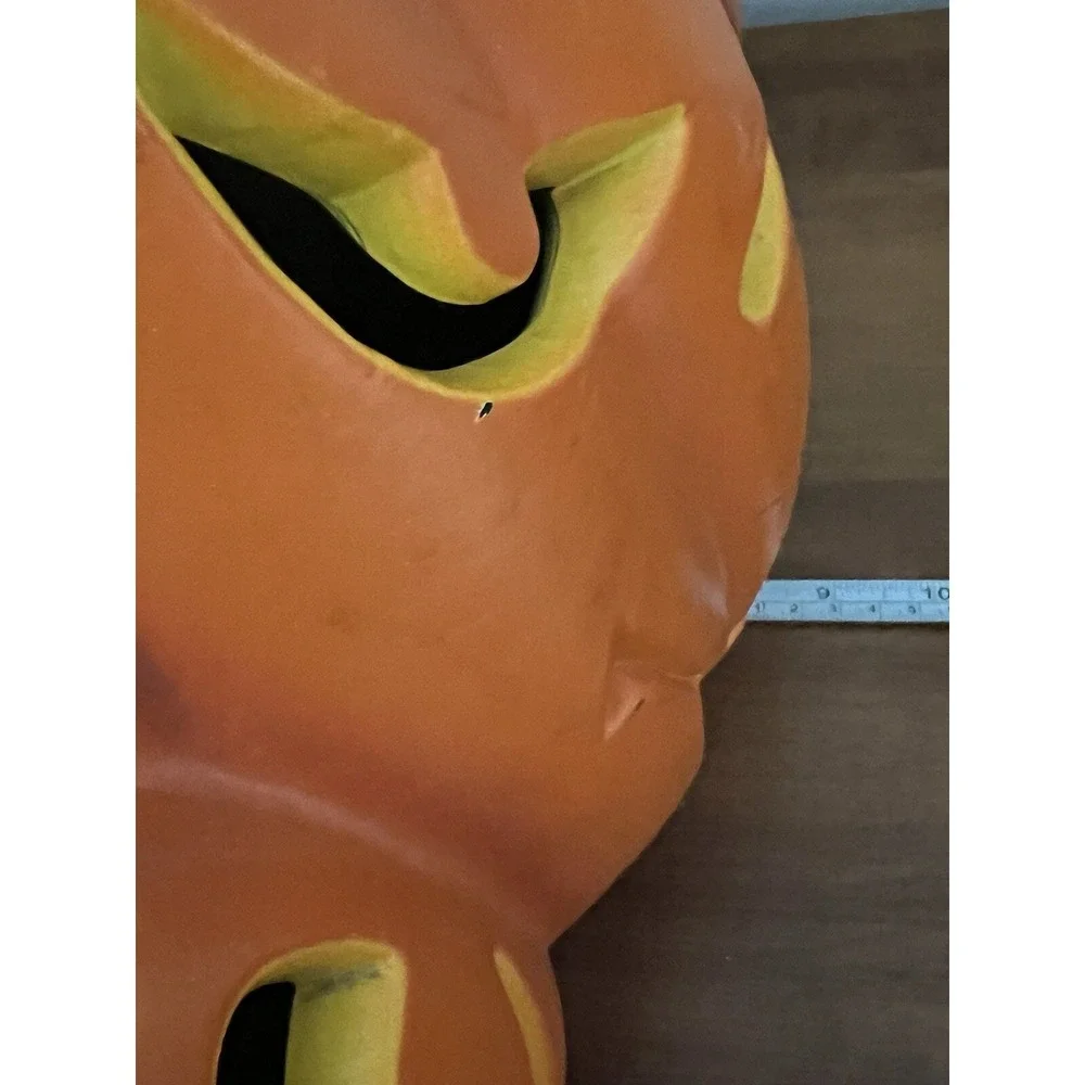 Three Faced Halloween Pumpkin Light Up Plastic Foam triple Jack O‎ Lantern Trio